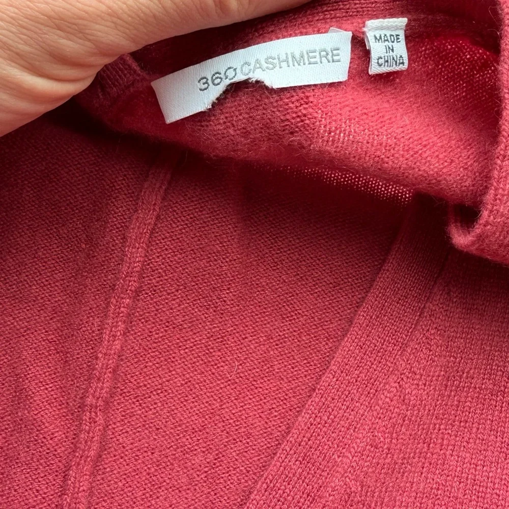 360 Cashmere Women’s Button Down Red Cardigan size XL - Picture 4 of 7